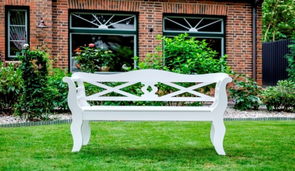 friesenbank holz weiß wetterfest