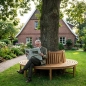 Preview: teakholz baumbank in garten um baum