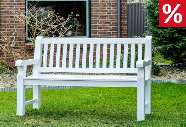 gartenbank teakbank weiss 150 cm