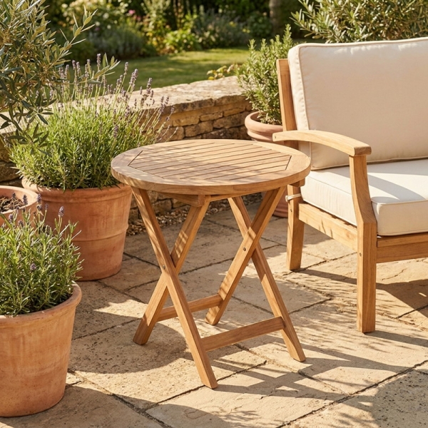 Preview: kleiner gartentisch runf holz