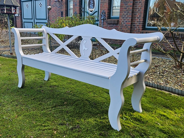 gartenbank holz grau