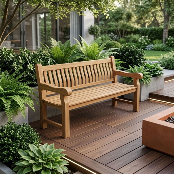 sitzbank garten teak