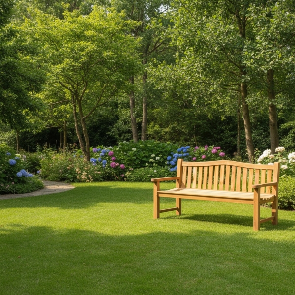 Preview: wetterfeste gartenbank holz teak
