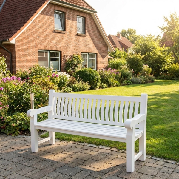 Preview: gartenbank teakholz 120 cm