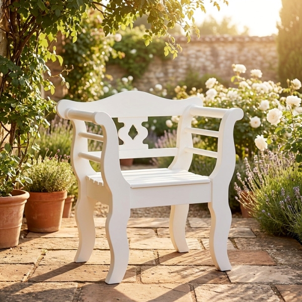 gartenstuhl mit lehne
