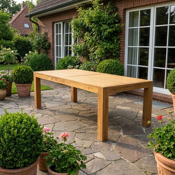 Preview: gartentisch xxl teak teakholz wetterfest