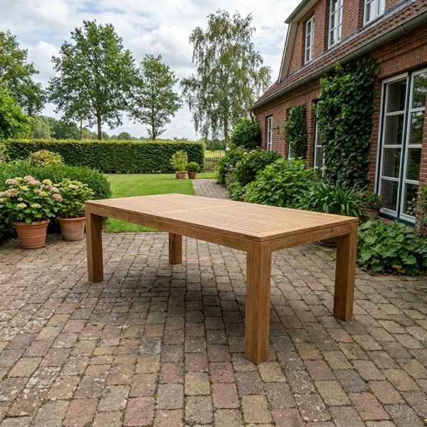 Preview: großer gartentisch wetterfest holz