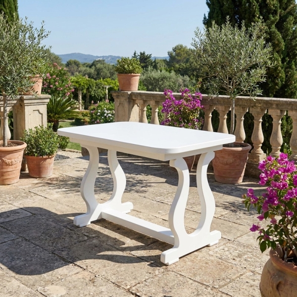 gartentisch wetterfest mit lyra motiv