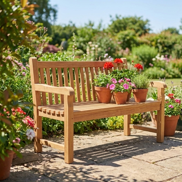 Preview: blumenbank holz outdoor