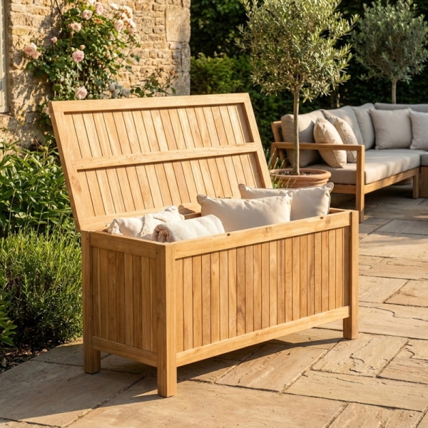 auflagenbox teak