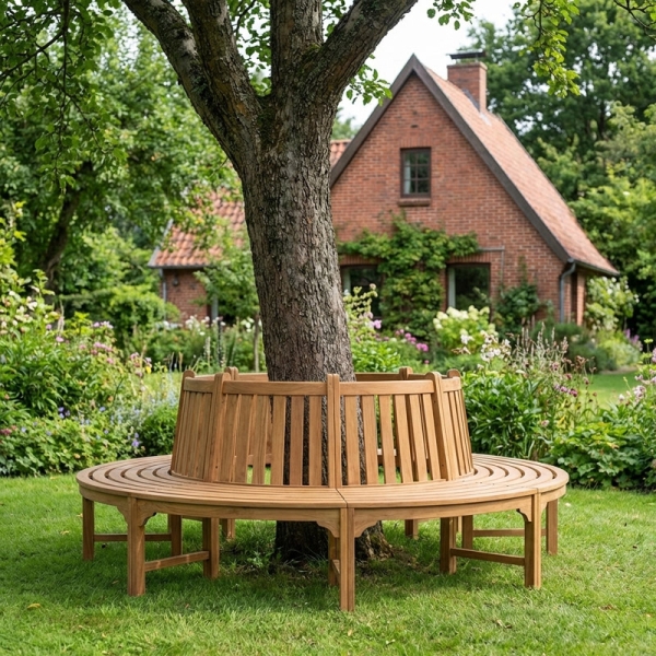 Baumbank Rundbank Holz