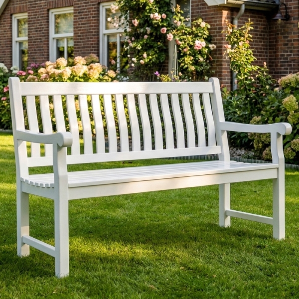gartenbank 120 cm ergonomisch teakholz