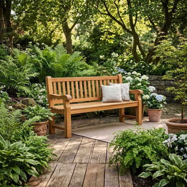 natur gartenbank teak
