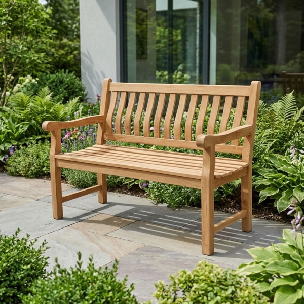 bank holz garten