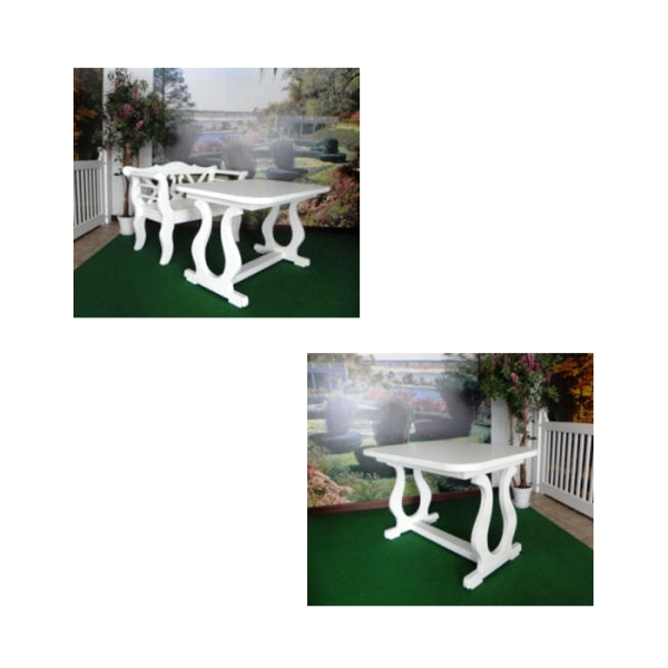 Gartentisch mit Lyra 90 x 122 cm Gartentisch mit Lyra 90 x 122 cm