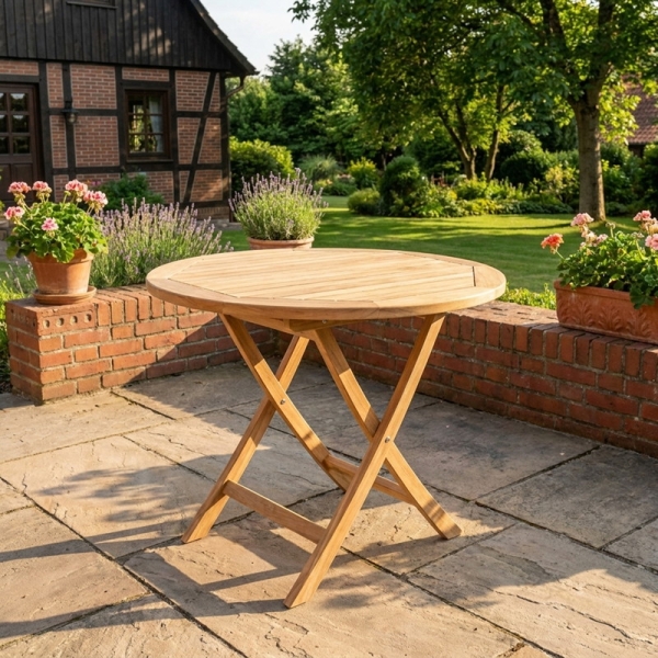 klappbarer gartentisch holz