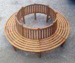 Baumbank Windsor Teakholz Rundbank 360° in 200 und 250 cm