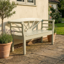Gartenbank wetterfest 2 sitzer mit Sonnenmotiv 130 cm