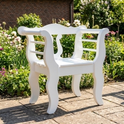 Gartenstuhl Biedermeier 75 cm Mahagoni wetterfest